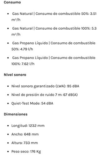 Generador PRAMAC Gas natural o GLP nuevo!!