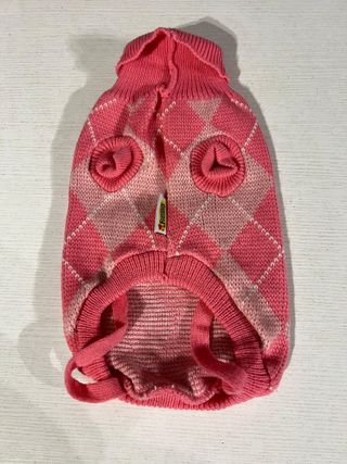 Maglioncino rosa a quadri per cani