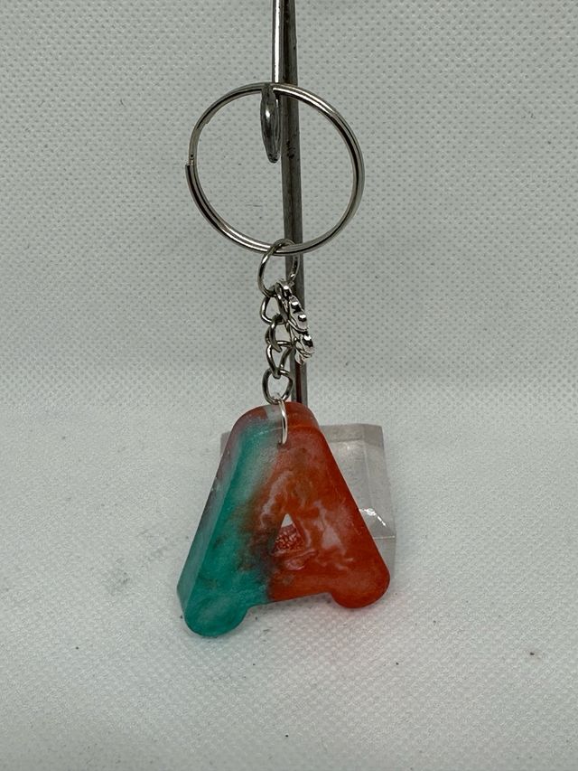 Portachiavi Lettera A handmade con charm