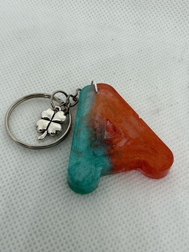 Portachiavi Lettera A handmade con charm
