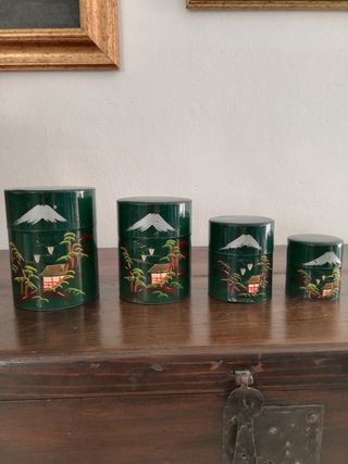 Set 4 lattine da Té Giapponesi anni 60