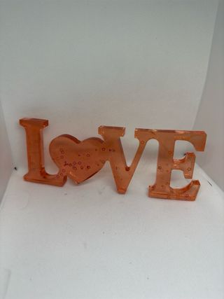 Scritta Love in resina handmade