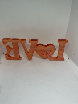 Scritta Love in resina handmade