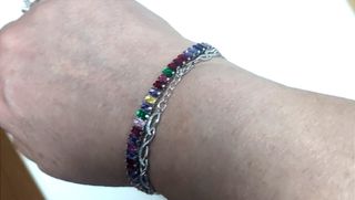 PULSERA TENIS DE CIRCONITAS DE COLORES