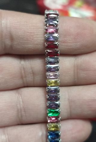 PULSERA TENIS DE CIRCONITAS DE COLORES