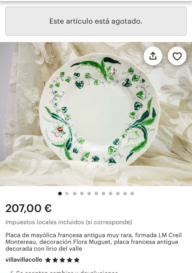 Plato Vintage del siglo XIX