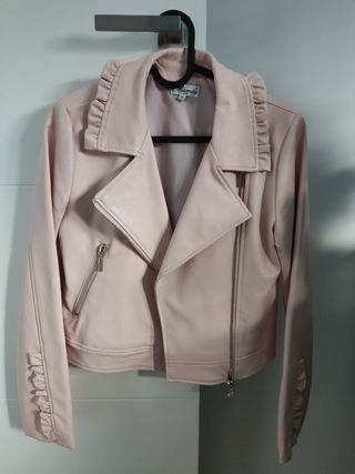 Chaqueta cuero rosa little kings