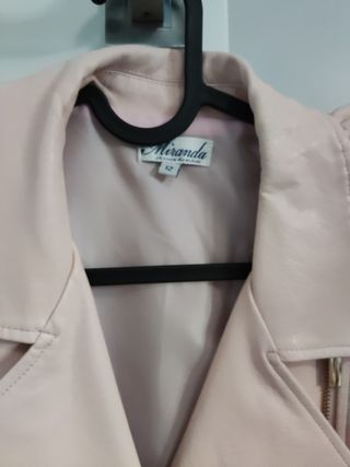 Chaqueta cuero rosa little kings