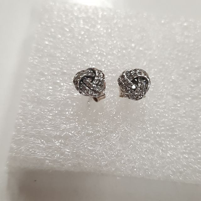 Orecchini argento Pandora nodo d'amore