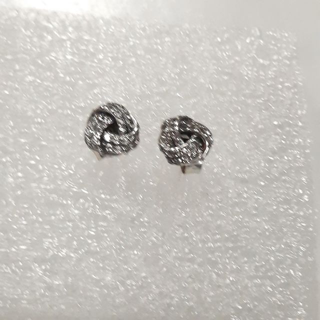 Orecchini argento Pandora nodo d'amore