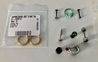 Piercing e barbell vari