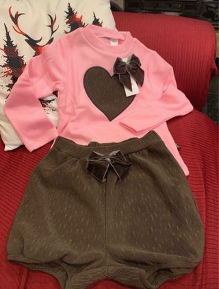 Conjuntos menina em algodão polar quentinhos