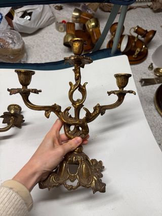 2 candelabros vintage