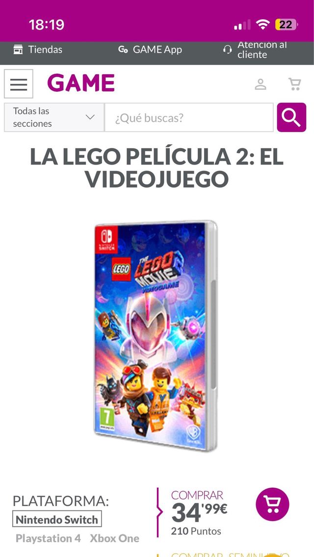 Gioco Lego 2 per nintendo switch