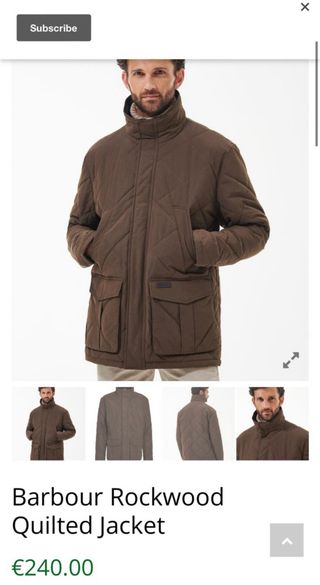 CAZADORA CHICO L. Barbour Rockwood Quilted NUEVA