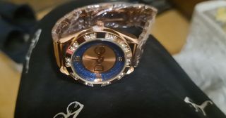 Reloj de Cuarzo de Acero DQG de Mujer Rosa y Azul