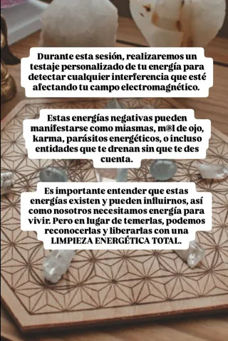 Sesión Limpieza  Energ. a distancia