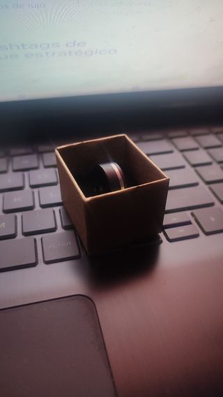 ANILLO COMPROMISO TUNGSTENO NEGRO HOMBRE💍