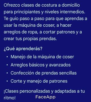 Clases de costura