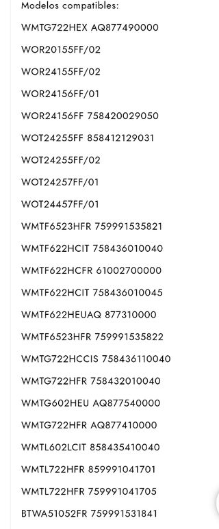 Jabonera lavadora carga superior