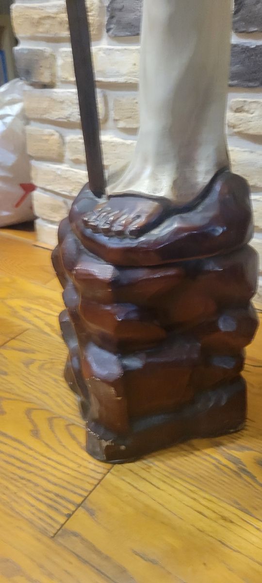 Antigua lámpara de pie.