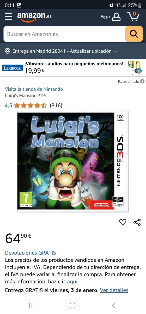 Juego nintendo switch 3ds