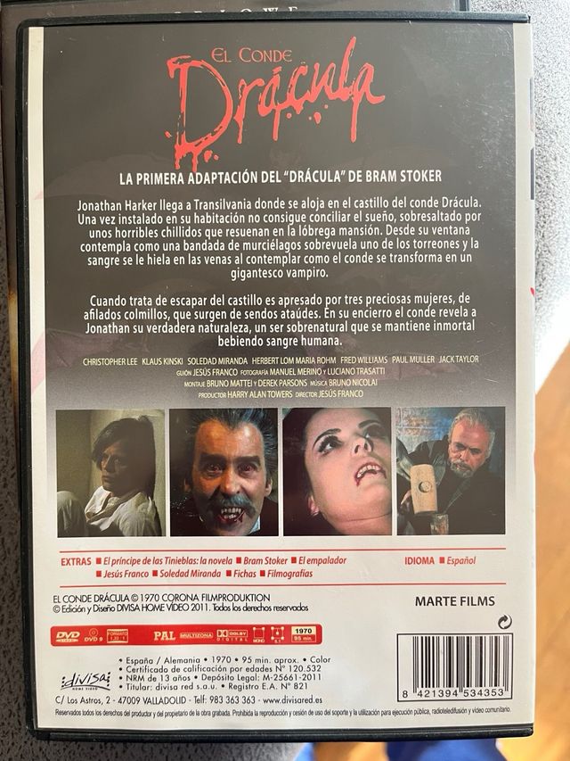 El conde dracula dvd 