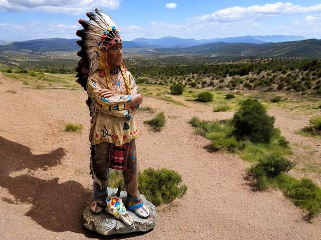 Statuetta Nativo Americano ( In resina 22 cm )