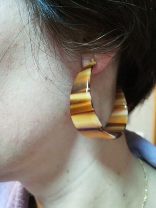 Pendientes de aro muy vistosos nuevo