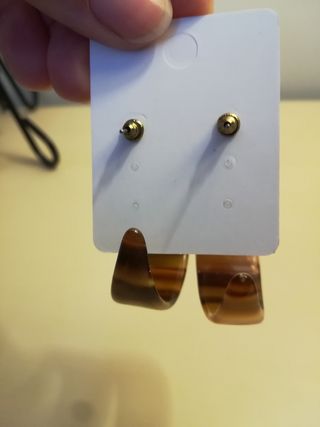 Pendientes de aro muy vistosos nuevo