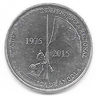 MONEDA ANGOLA 2015. 50 Kwanzas. 40 Aniv. Independ