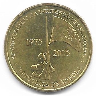 MONEDA ANGOLA 2015. 50 Kwanzas. 40 Aniv. Independ.