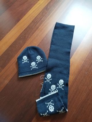 Conjunto bufanda y gorro niño