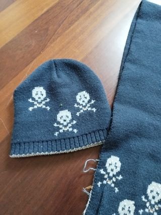 Conjunto bufanda y gorro niño