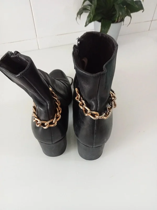 Botines Piel Negros Mujer 37