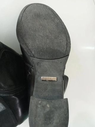 Botines Piel Negros Mujer 37