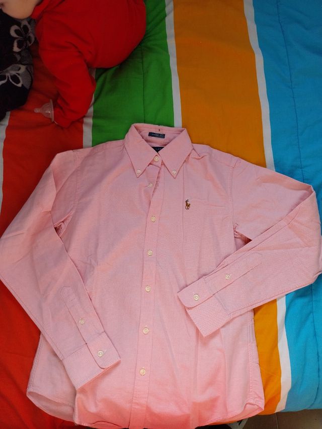 Camisa Ralph Lauren Classic Fit Rosa