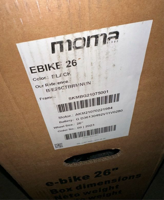 Bicicleta Electrica Moma Ebike 26 !Nueva¡