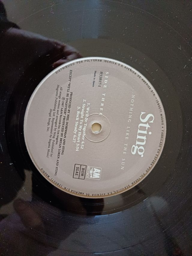 Album doble vinilo Sting Nothing like the sun