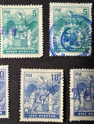 Timbres y sellos fiscales 1962
