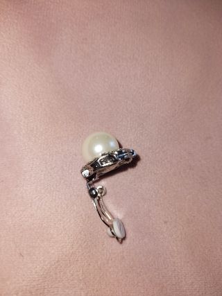 Pendientes perla de pinza