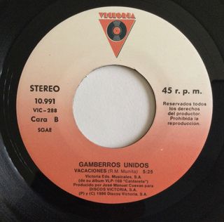 Gamberros unidos “Calderete”Single 1.986 Pop,punk