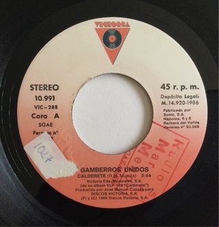 Gamberros unidos “Calderete”Single 1.986 Pop,punk
