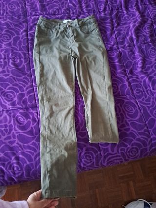 Pantalón 36 verde kaki