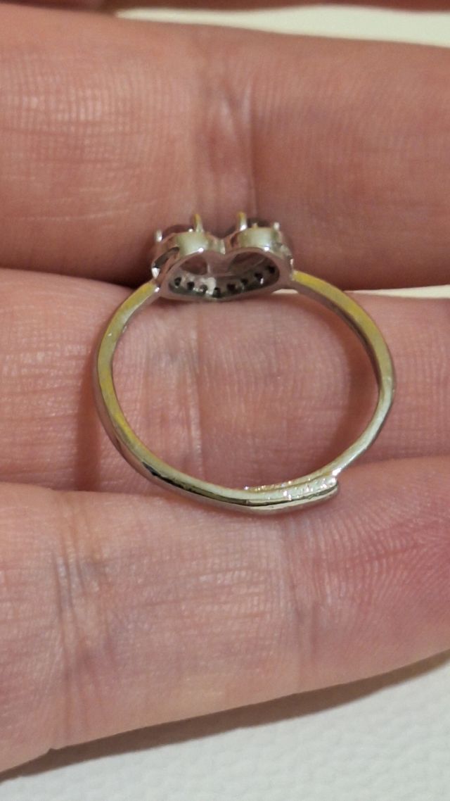 Anello in acciaio e Tormalina rosa