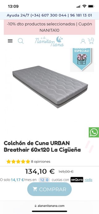 Colchon cuna