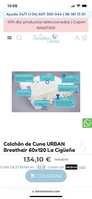 Colchon cuna