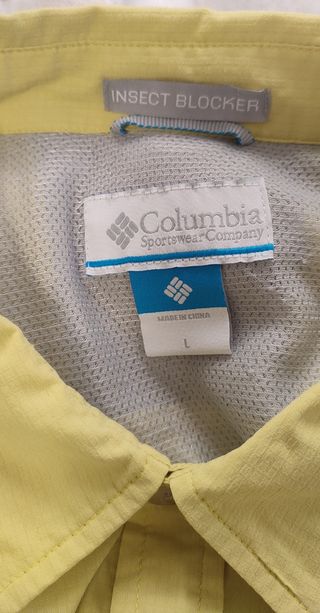 Camisa Columbia, Talla L, Insect Blocker