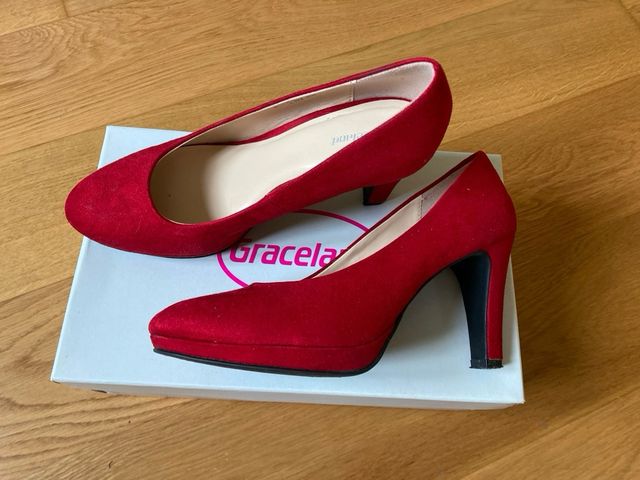 PACK Zapatos rojos y negros tacón