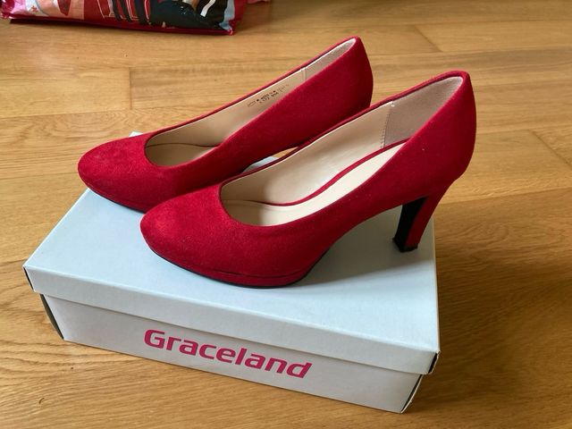 PACK Zapatos rojos y negros tacón